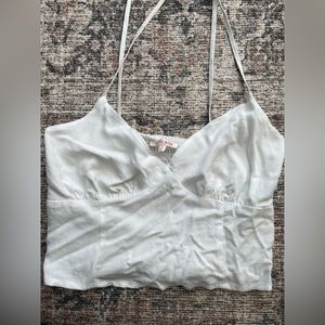 Pacsun Little Miss White Tie Strap Crop Top